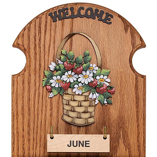 Strawberry and Daisy Basket Perpetual Calendar